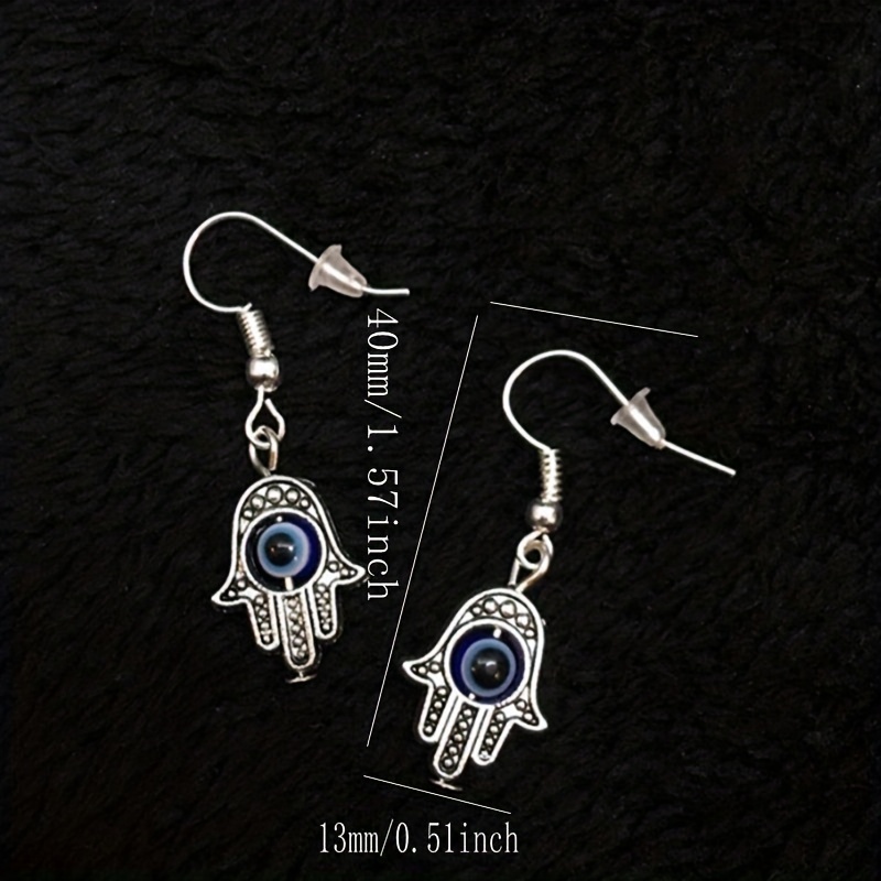 Women's Vintage Evil Eye Pendant Earrings